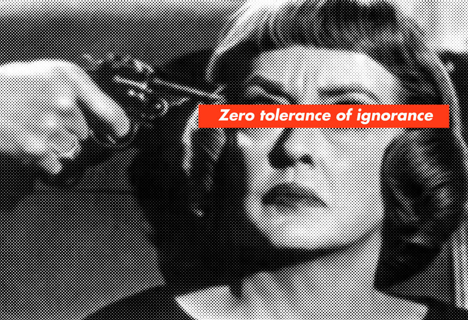 zero tolerance of ignorance, image