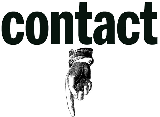 email contact link finger image